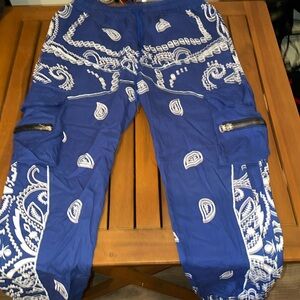 Pants bandana blue 2 side pockets